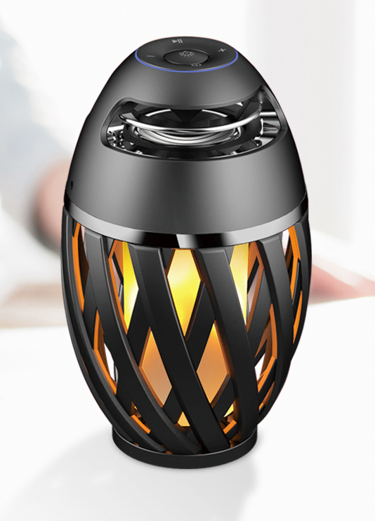 Flammelampe Homeline Apollo Blåtann, svart 96 LED