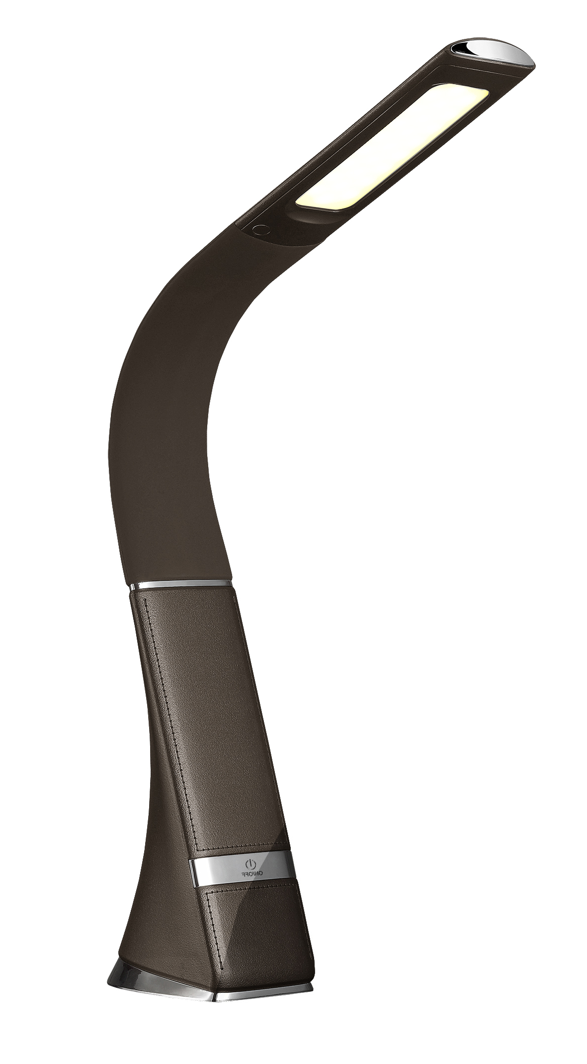 Leselampe Homeline Aurora brun LED oppladbar