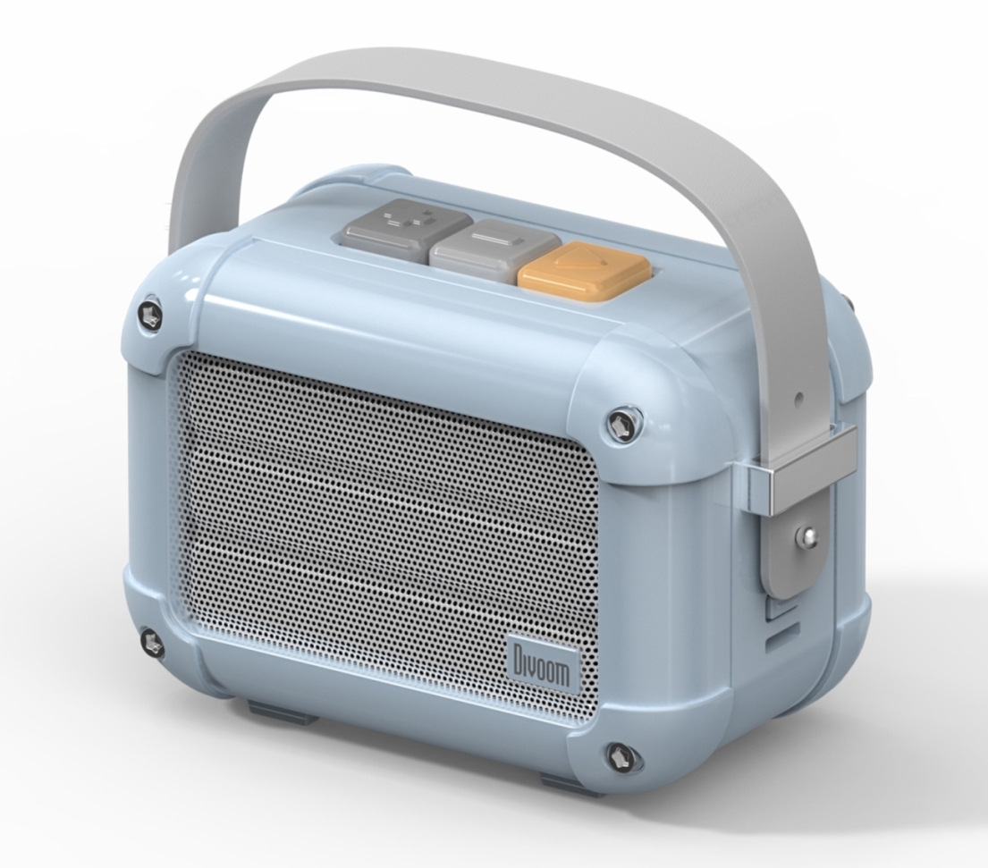 Blåtann-høyttaler, Divoom Macchiato blå, TWS, 6W