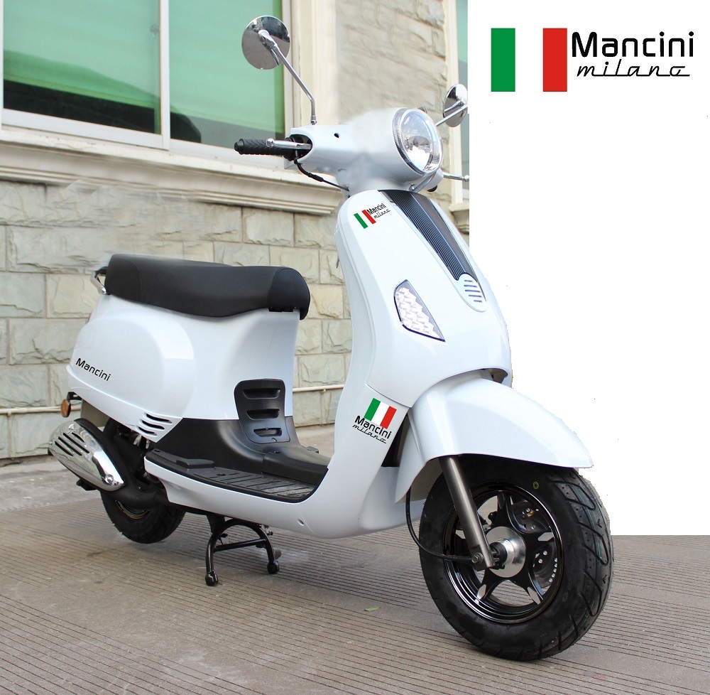 MANCINI MILANO 50CC SCOOTER HVIT 11"